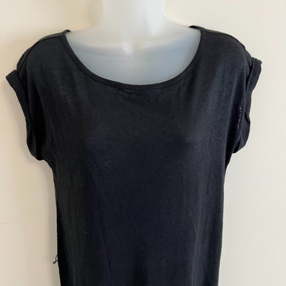 NEW Lou & Grey LOFT 100% Linen Black Dress Sz XS - Picture 3 of 10